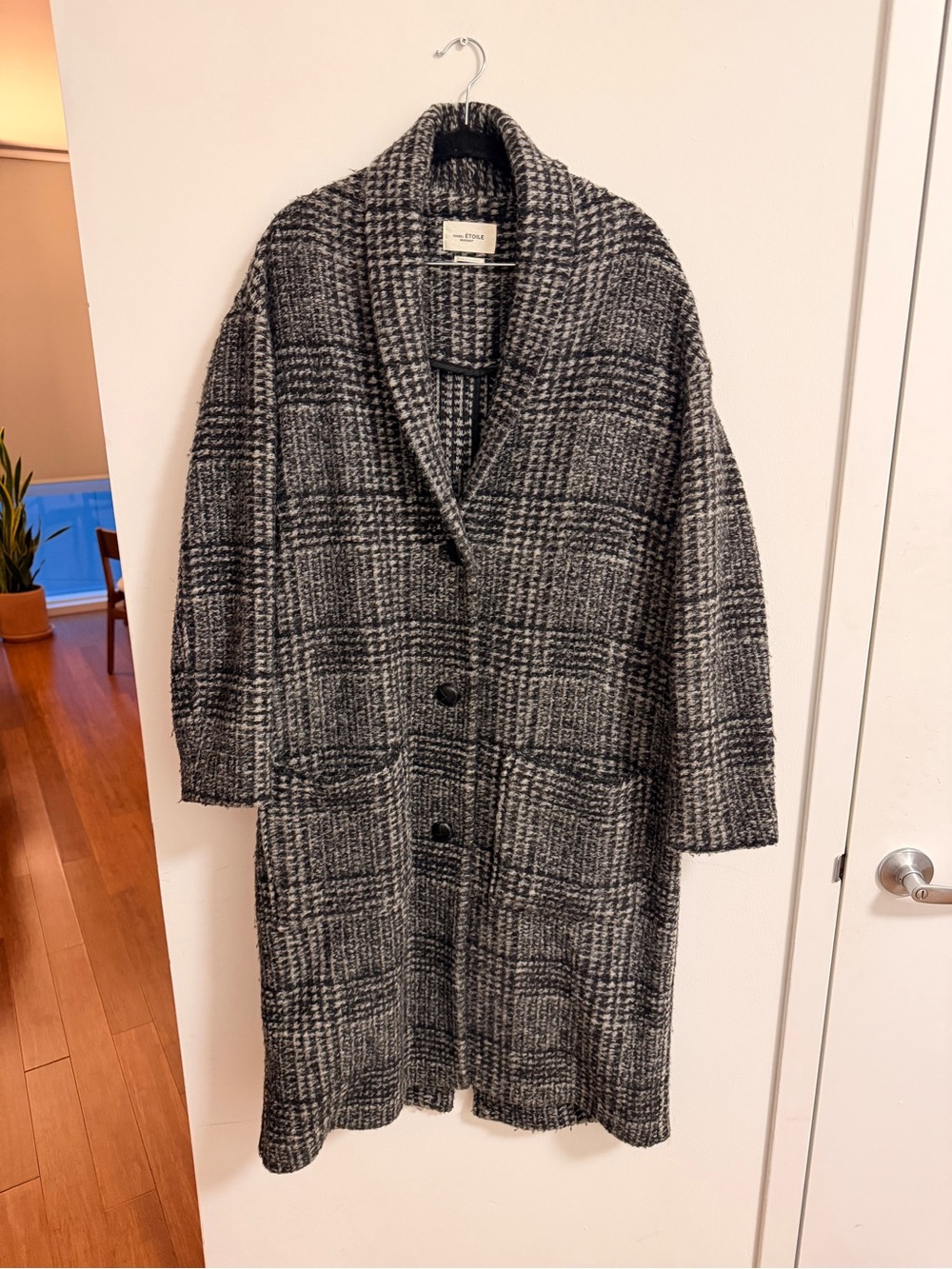 Isabel Marant Plaid Long Coat